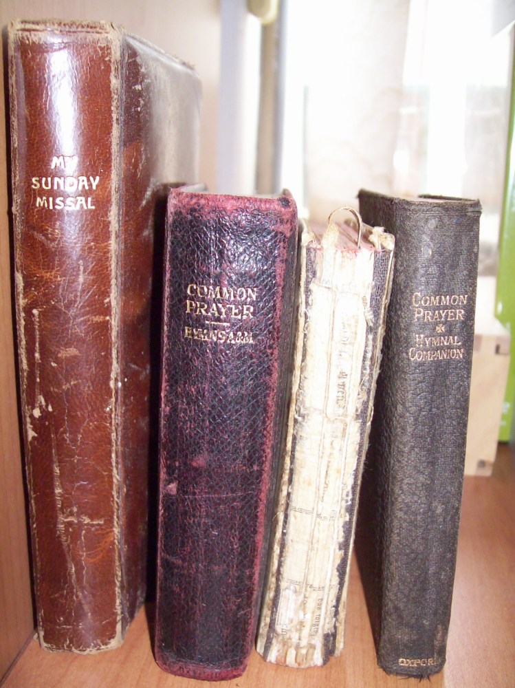 Two Books of Common Prayer and two Missals