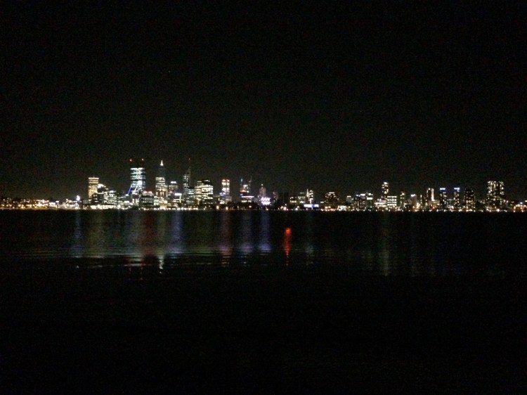 Perth city skyline at night