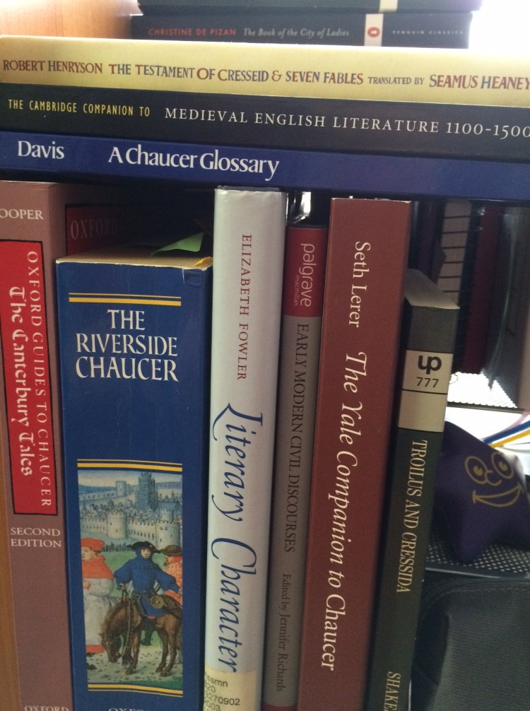 Stack of books for research